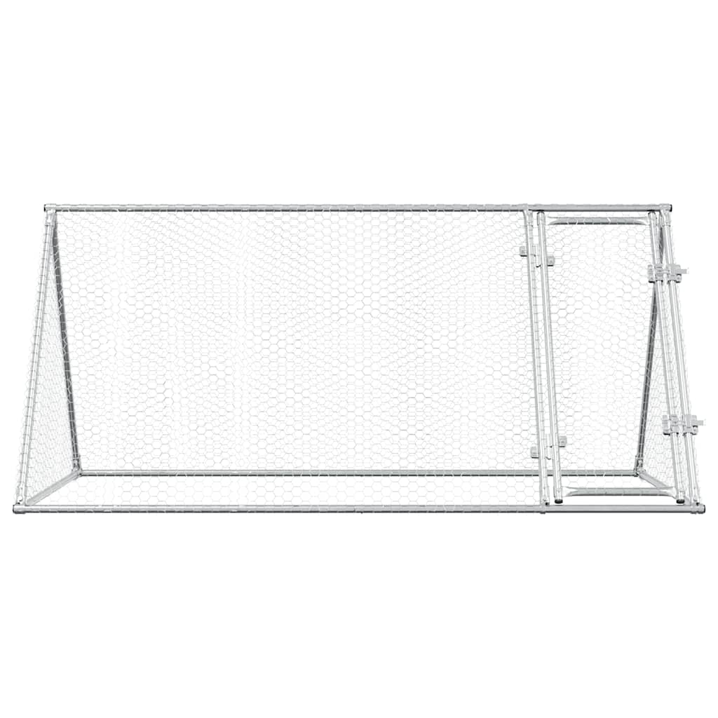 vidaXL Klatka dla kurcząt, srebrna, 200x105x91 cm, stal galwanizowana