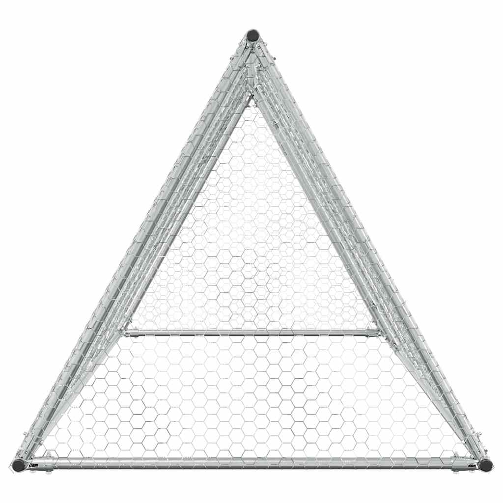 vidaXL Klatka dla kurcząt, srebrna, 200x105x91 cm, stal galwanizowana
