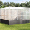 vidaXL Woliera, srebrna, 311x307x212 cm, stal