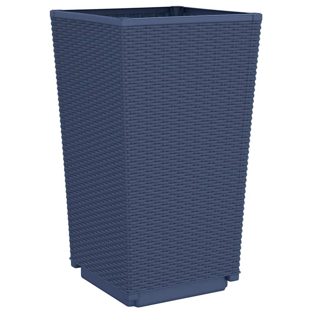 vidaXL Donice ogrodowe, 2 szt., niebieskoszare, 32,5x32,5x57, PP