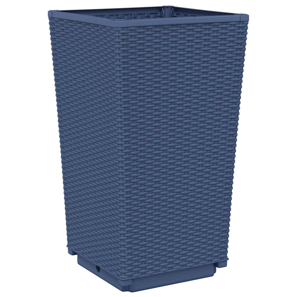 vidaXL Donice ogrodowe, 4 szt., niebieskoszare, 32,5x32,5x57, PP