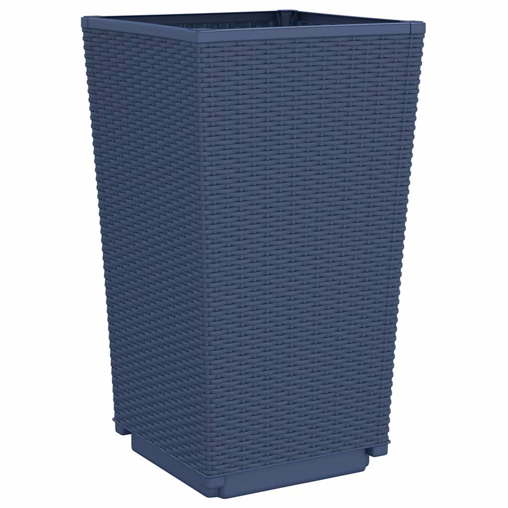 vidaXL Donice ogrodowe, 4 szt., niebieskoszare, 32,5x32,5x57, PP