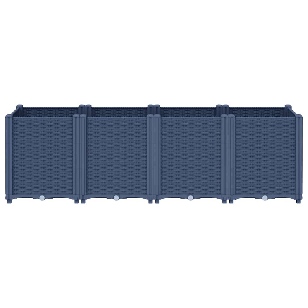 vidaXL Donica ogrodowa, niebieskoszara, 160x40x53 cm, PP