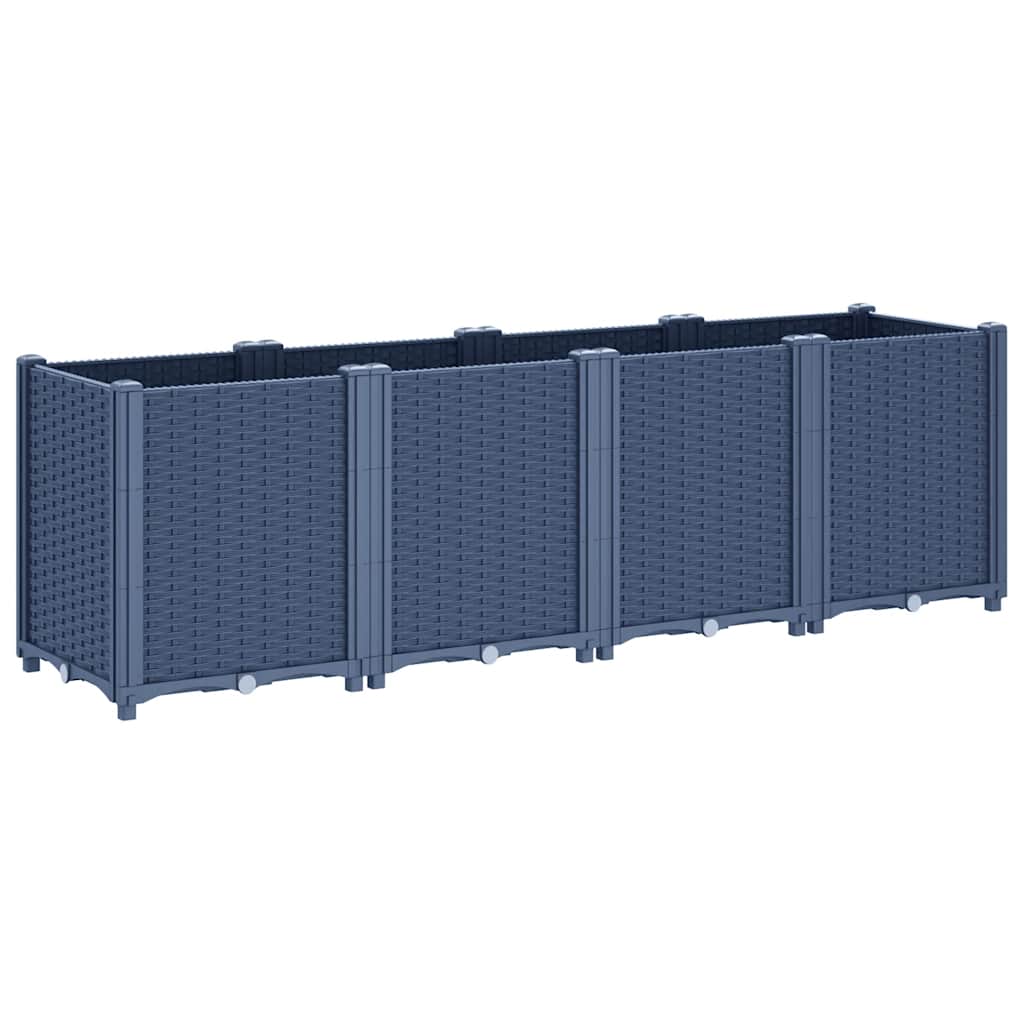 vidaXL Donica ogrodowa, niebieskoszara, 160x40x53 cm, PP