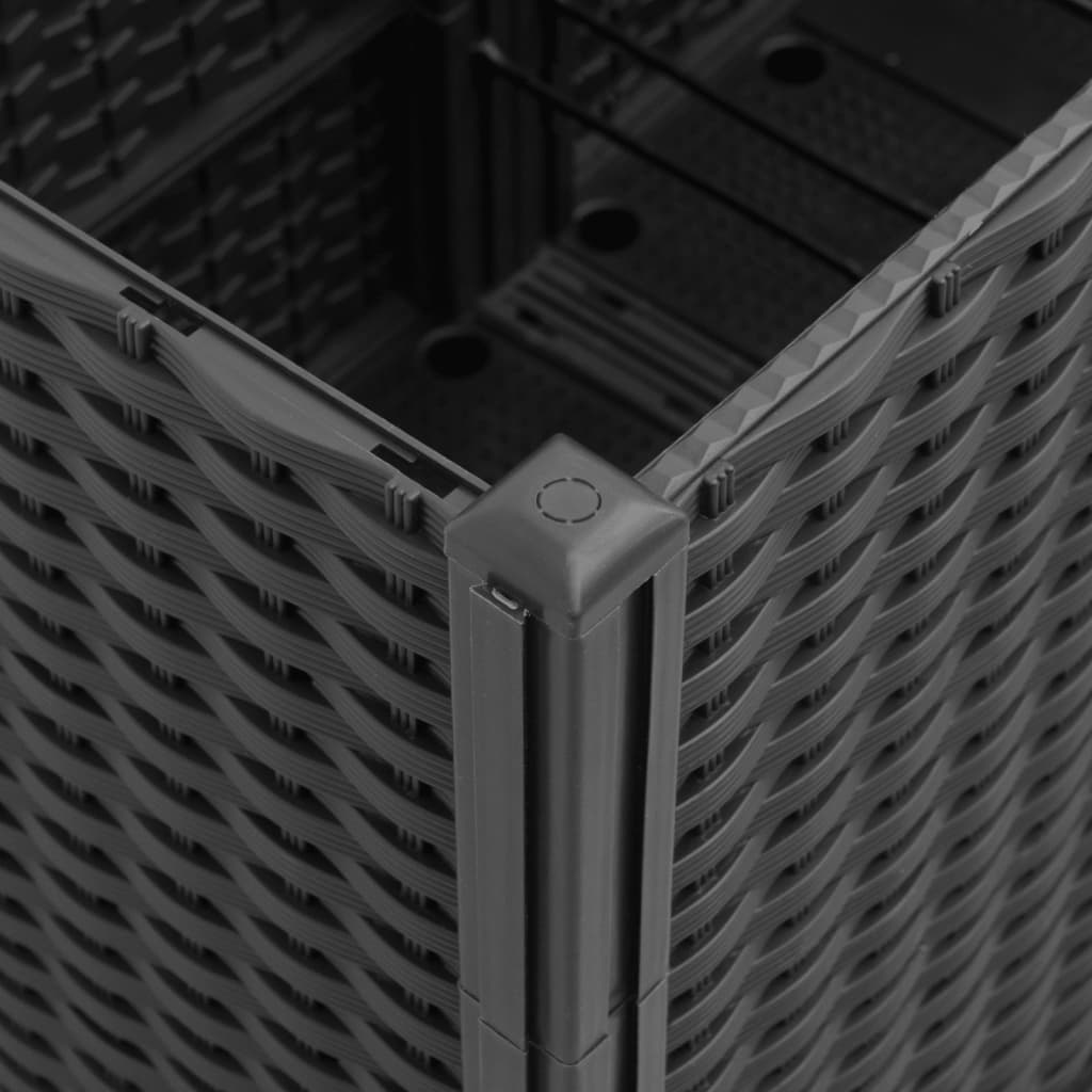 vidaXL Donica ogrodowa, czarna, 160x40x53 cm, PP