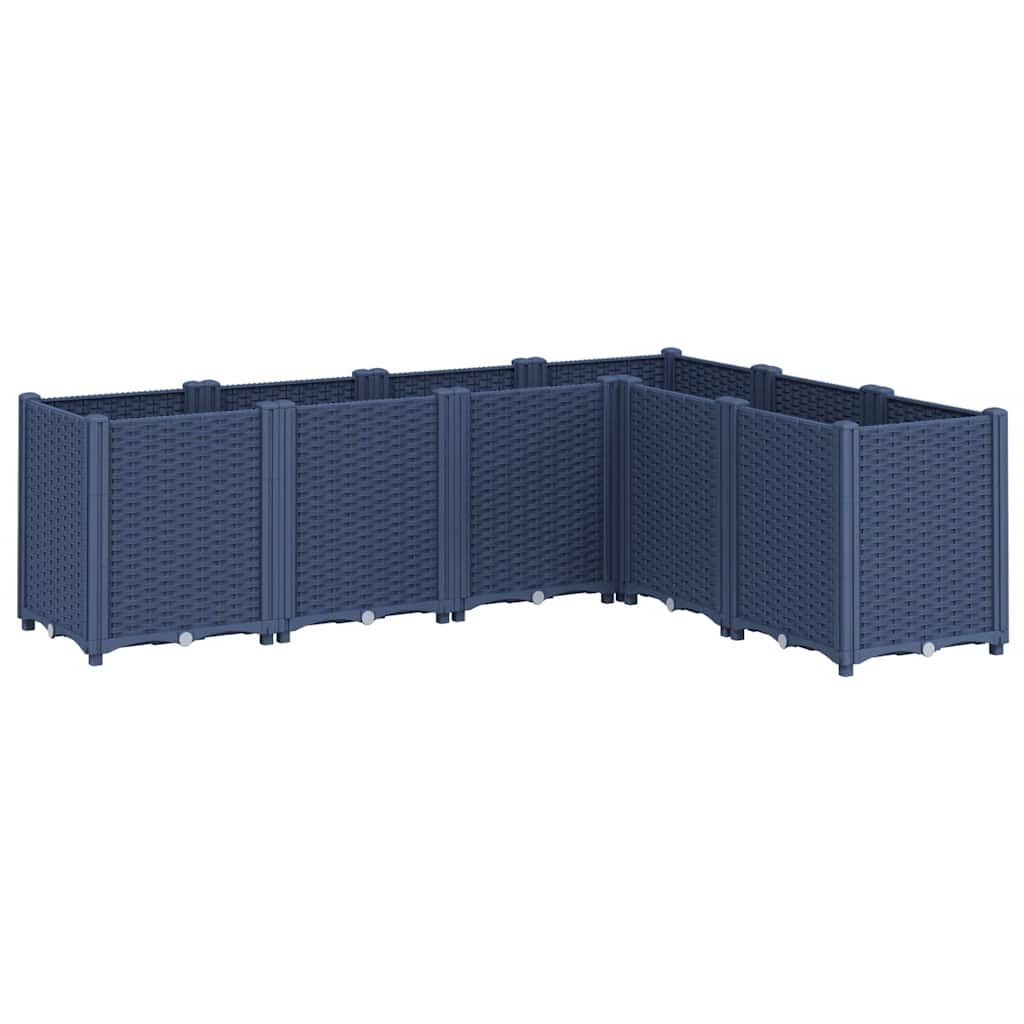 vidaXL Donica ogrodowa, niebieskoszara, 160x120x53 cm, PP