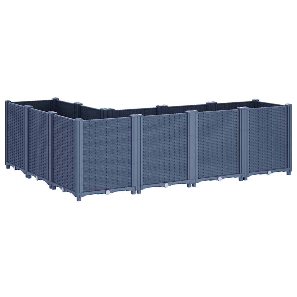 vidaXL Donica ogrodowa, niebieskoszara, 160x120x53 cm, PP