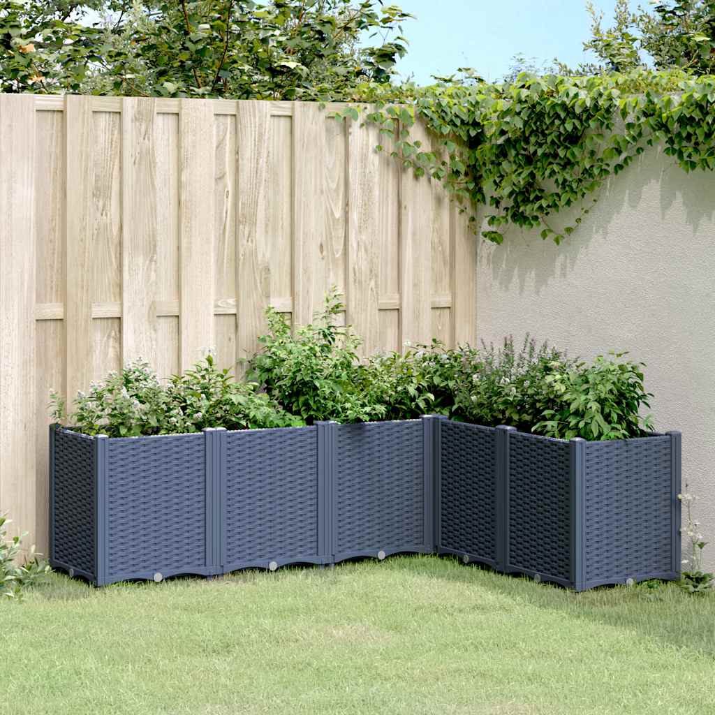 vidaXL Donica ogrodowa, niebieskoszara, 160x120x53 cm, PP