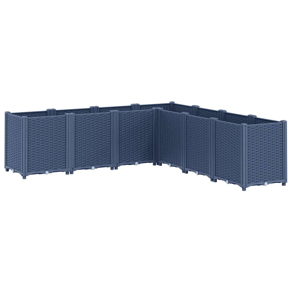 vidaXL Donica ogrodowa, niebieskoszara, 160x160x53 cm, PP