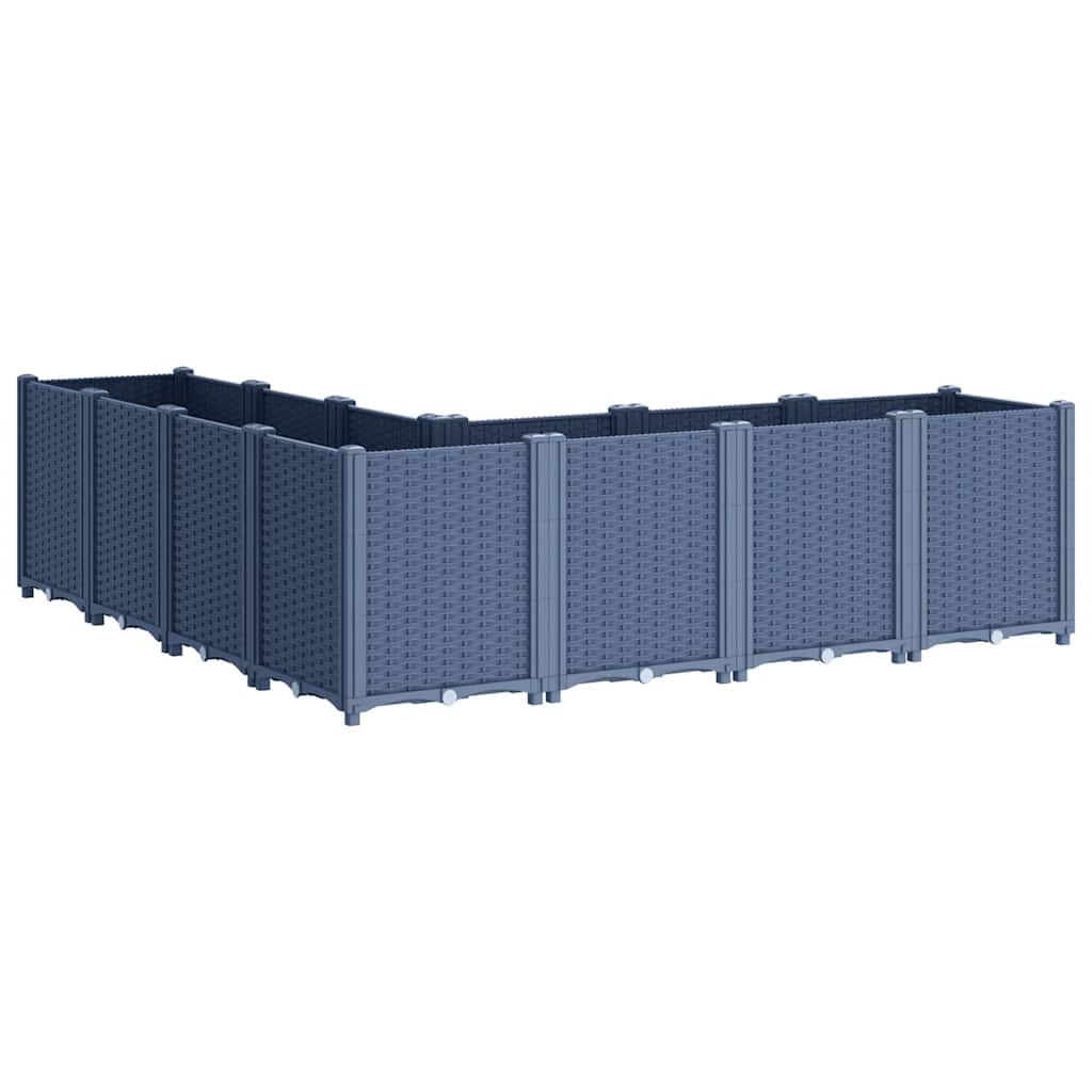 vidaXL Donica ogrodowa, niebieskoszara, 160x160x53 cm, PP