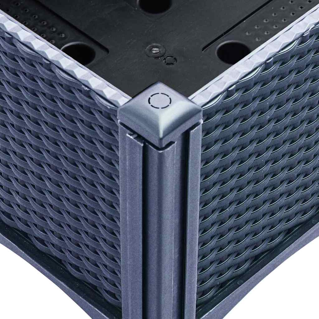 vidaXL Donica ogrodowa z kratką, niebieskoszara, 160x120x142 cm, PP