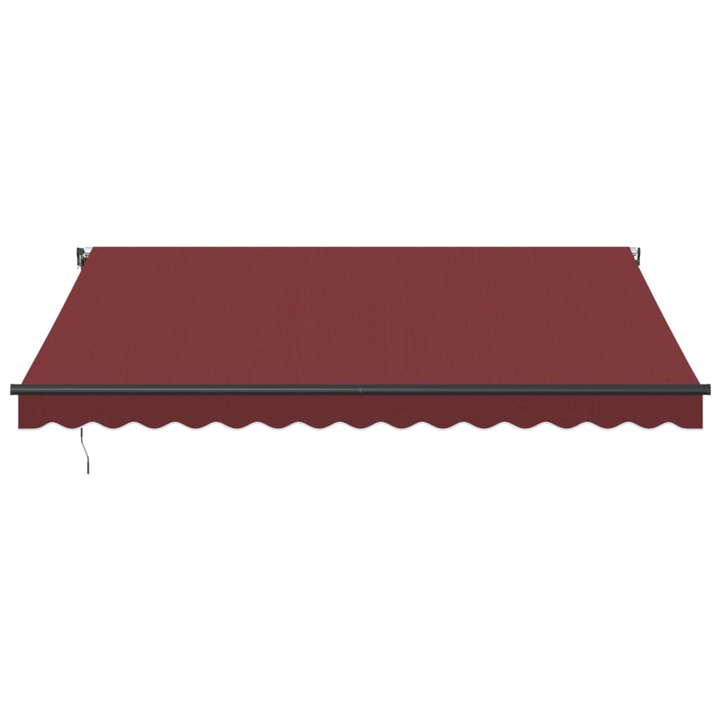 vidaXL Automatycznie zwijana markiza z LED, burgundowa, 400x350 cm