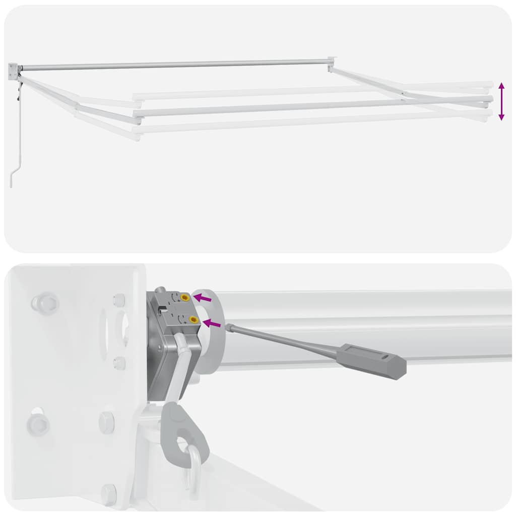 vidaXL Automatycznie zwijana markiza, burgundowa, 500x300 cm