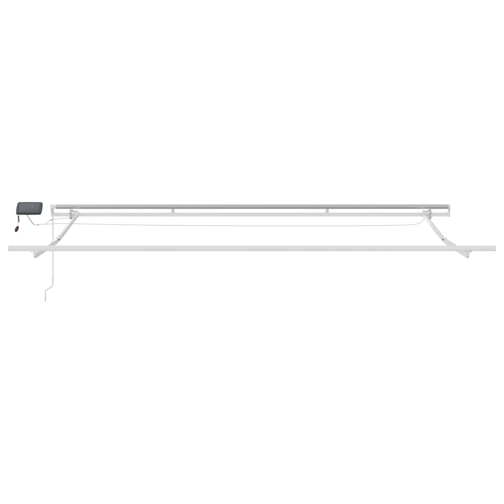vidaXL Ręcznie zwijana markiza z LED, brązowa, 500x300 cm