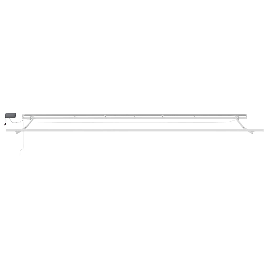 vidaXL Ręcznie zwijana markiza z LED, brązowa, 600x300 cm