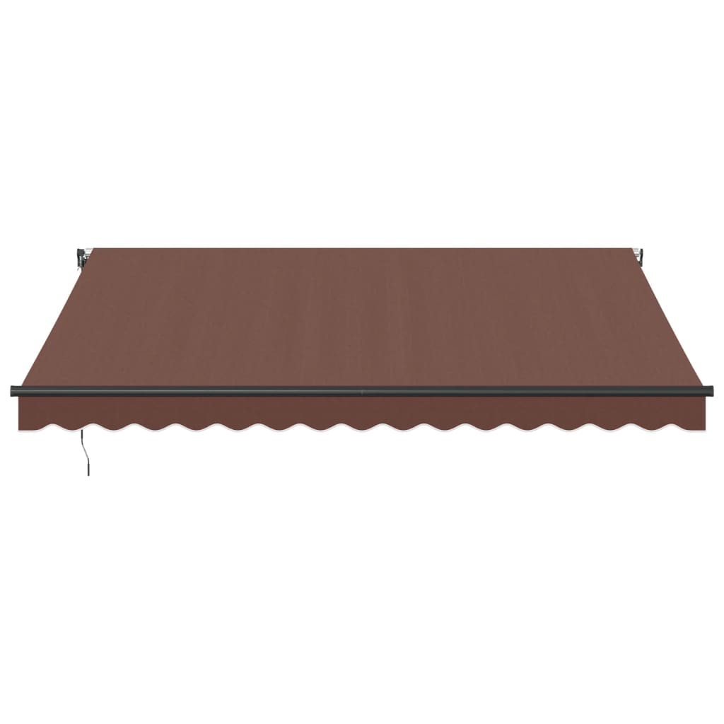 vidaXL Automatycznie zwijana markiza z LED, brązowa, 400x350 cm