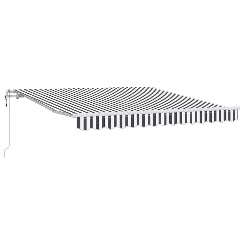 vidaXL Automatycznie zwijana markiza, antracytowo-biała, 300x250 cm