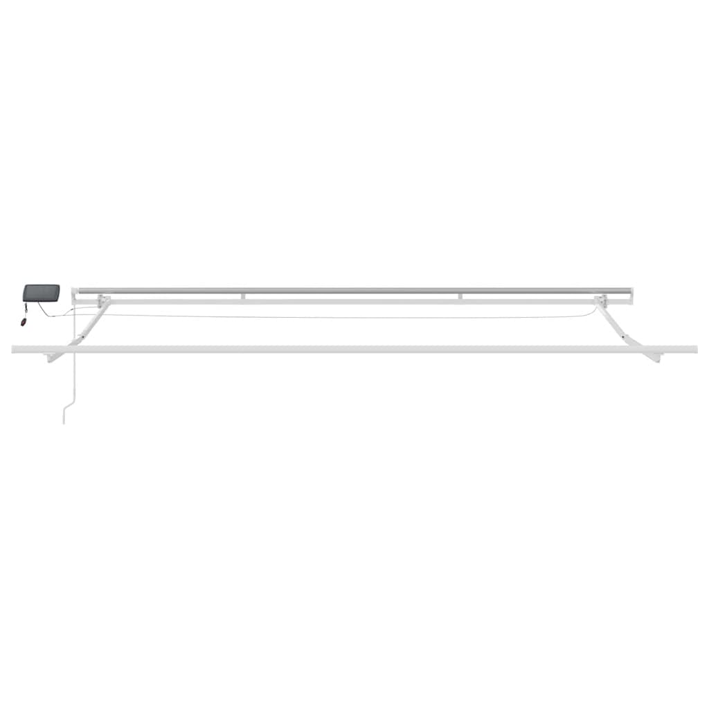 vidaXL Ręcznie zwijana markiza z LED, antracytowo-biała, 450x300 cm