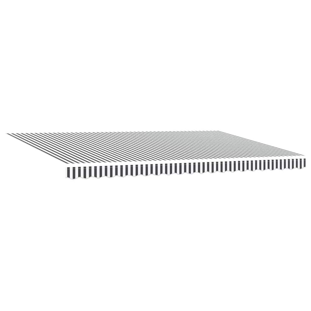 vidaXL Ręcznie zwijana markiza z LED, antracytowo-biała, 500x300 cm