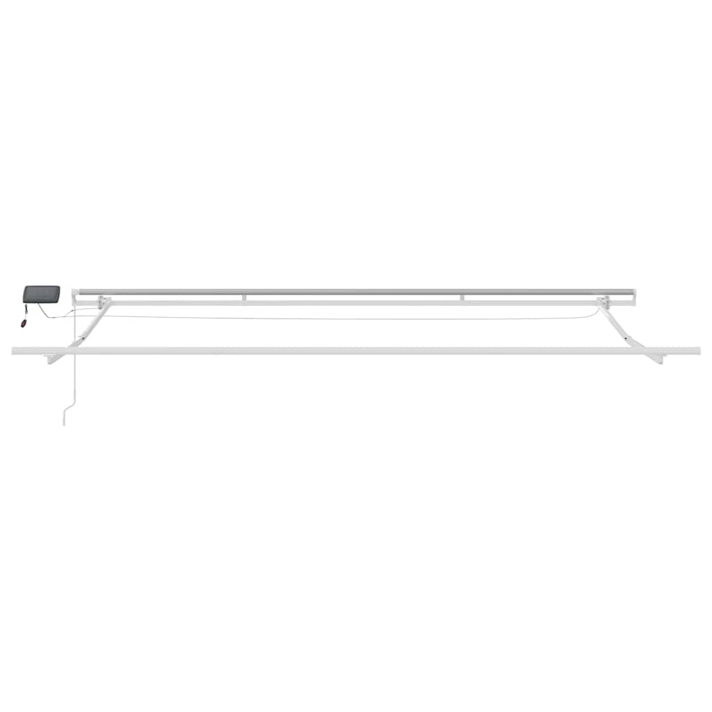 vidaXL Ręcznie zwijana markiza z LED, antracytowo-biała, 500x300 cm