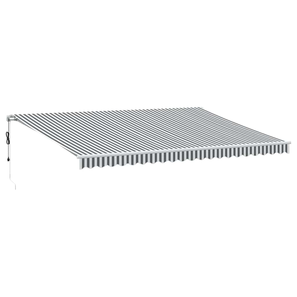 vidaXL Automatyczna markiza z LED, antracytowo-biała, 500x300 cm