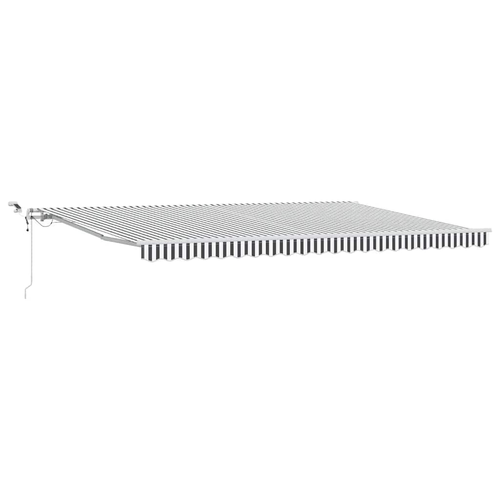 vidaXL Automatyczna markiza z LED, antracytowo-biała, 500x300 cm
