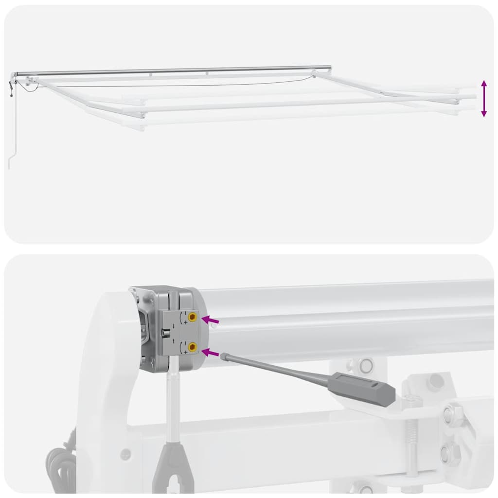 vidaXL Automatyczna markiza z LED, antracytowo-biała, 500x300 cm