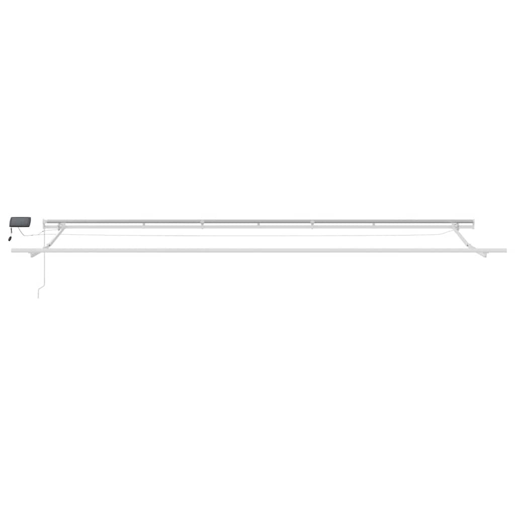 vidaXL Ręcznie zwijana markiza z LED, antracytowo-biała, 600x300 cm