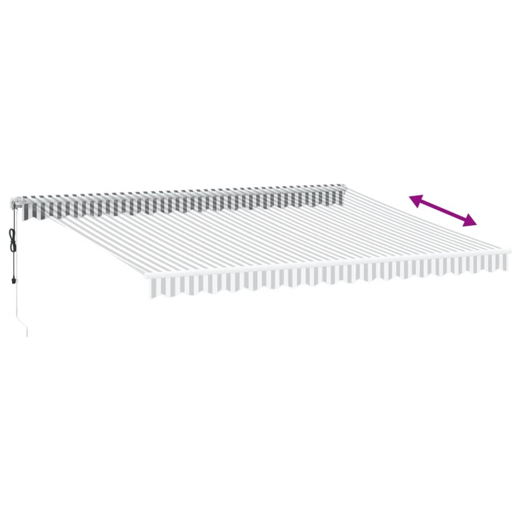 vidaXL Automatyczna markiza, antracytowo-biała, 450x350 cm