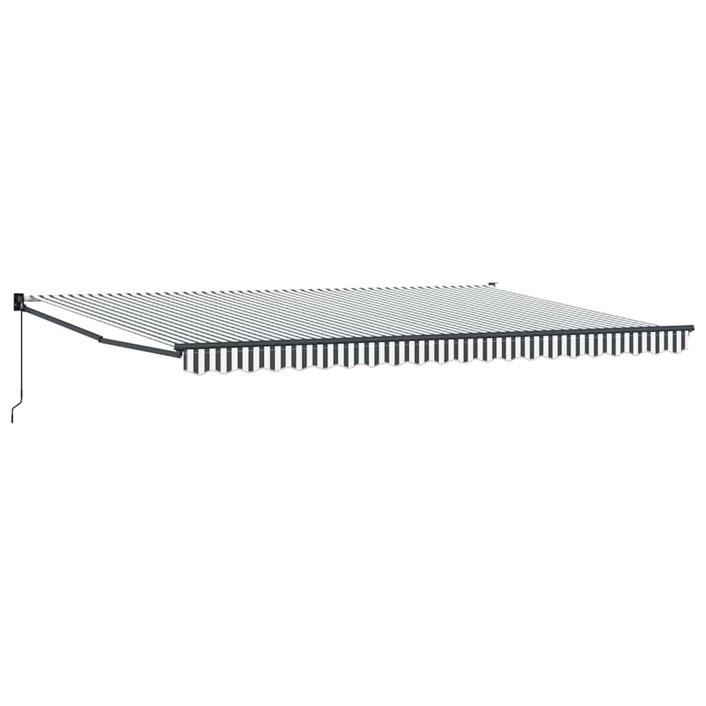 vidaXL Zwijana markiza, antracytowo-biała, 5x3 m, tkanina i aluminium