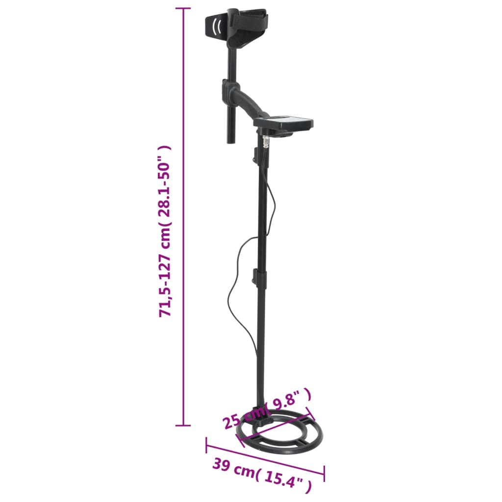 vidaXL Wykrywacz metali z funkcją Pinpoint, 18 cm