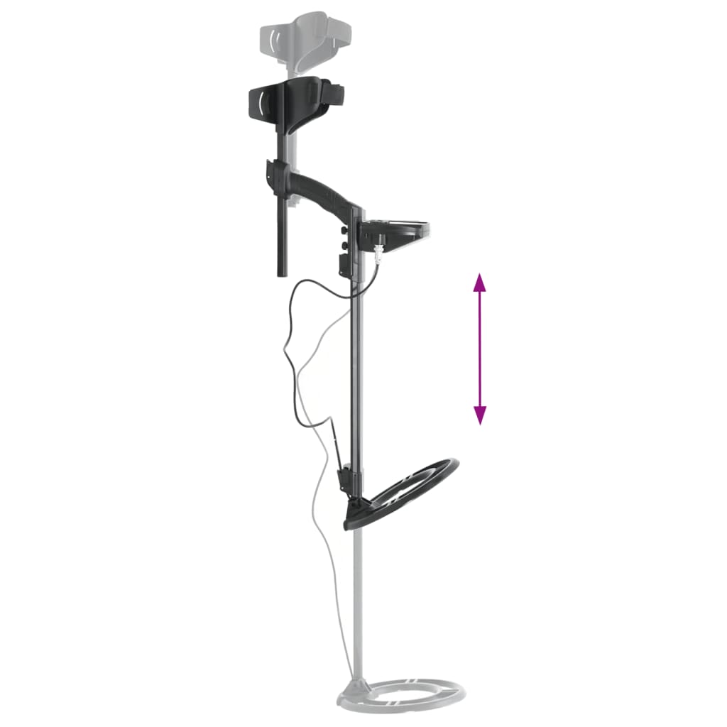 vidaXL Wykrywacz metali, głębokość wyszukiwania 24 cm, wyświetlacz LCD