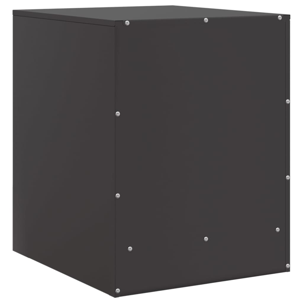 vidaXL Szafki nocne, 2 szt., czarne, 34,5x39x44 cm, stal