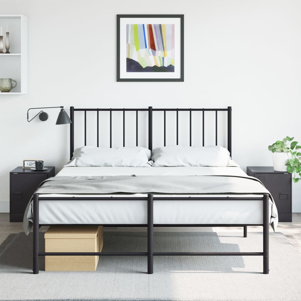 vidaXL Szafki nocne, 2 szt., czarne, 34,5x39x44 cm, stal