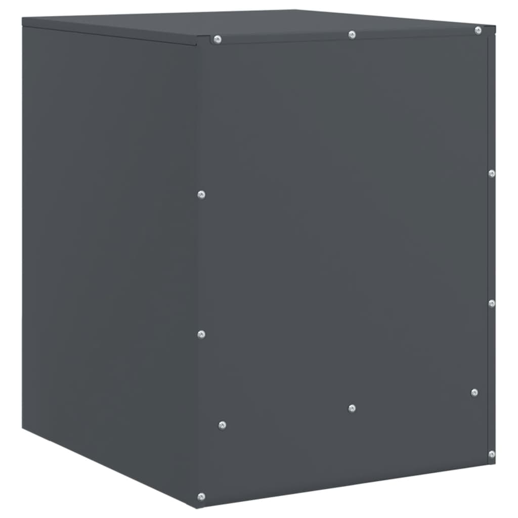vidaXL Szafki nocne, 2 szt., antracytowe, 34,5x39x44 cm, stal