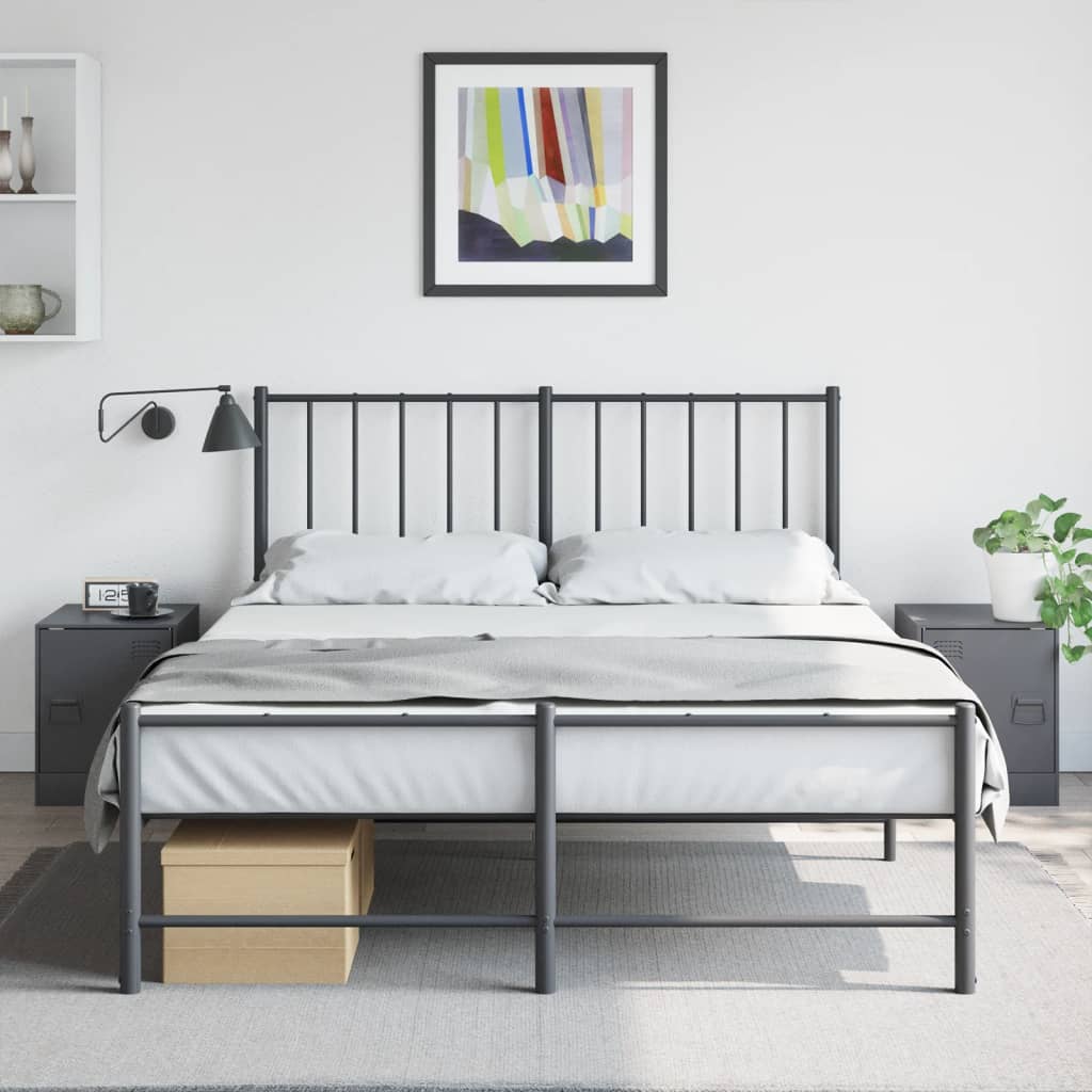 vidaXL Szafki nocne, 2 szt., antracytowe, 34,5x39x44 cm, stal