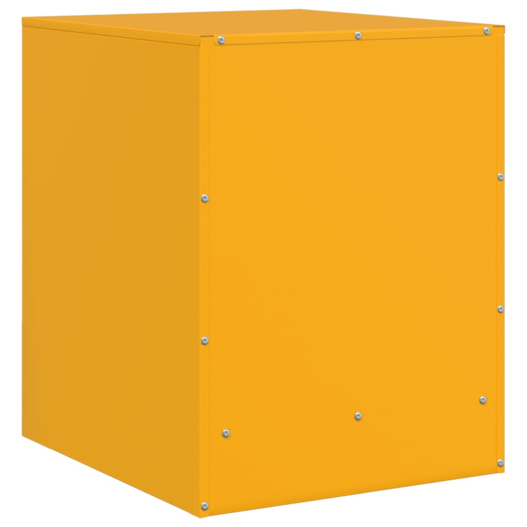 vidaXL Szafki nocne, 2 szt., musztardowe, 34,5x39x44 cm, stal