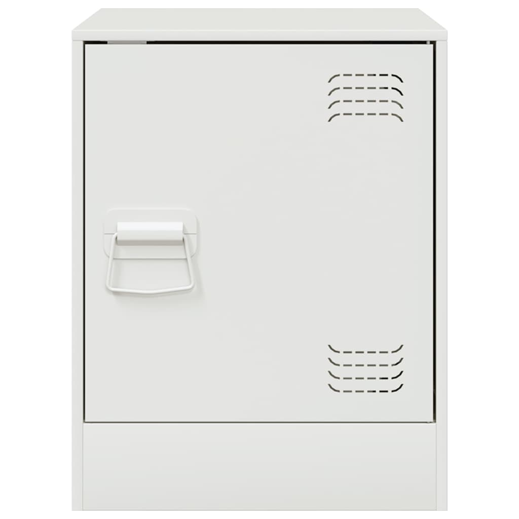 vidaXL Szafka nocna, biała, 34,5x39x44 cm, stal