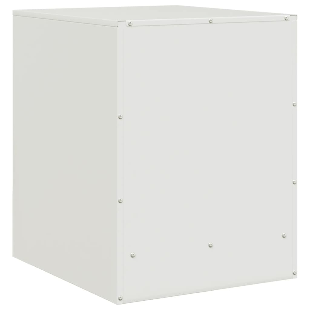 vidaXL Szafka nocna, biała, 34,5x39x44 cm, stal