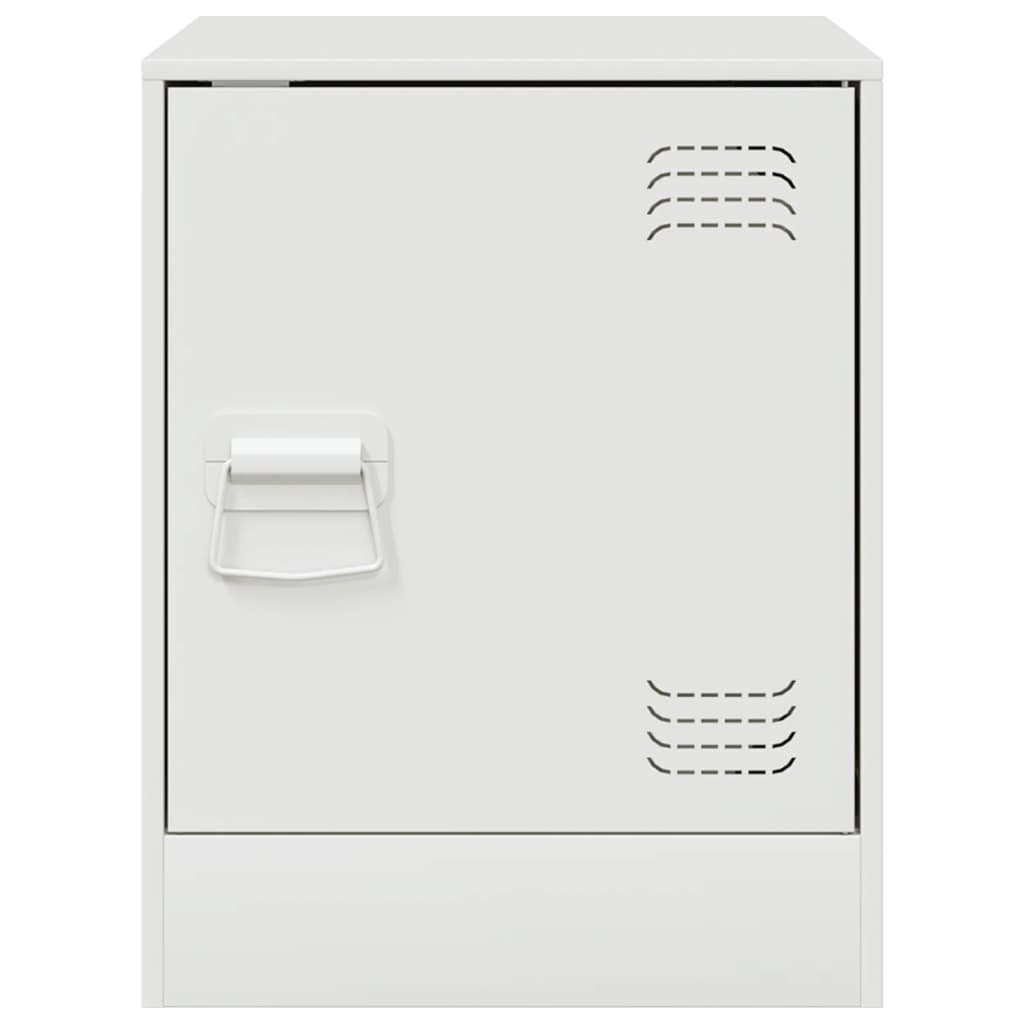 vidaXL Szafki nocne, 2 szt., białe, 34,5x39x44 cm, stal