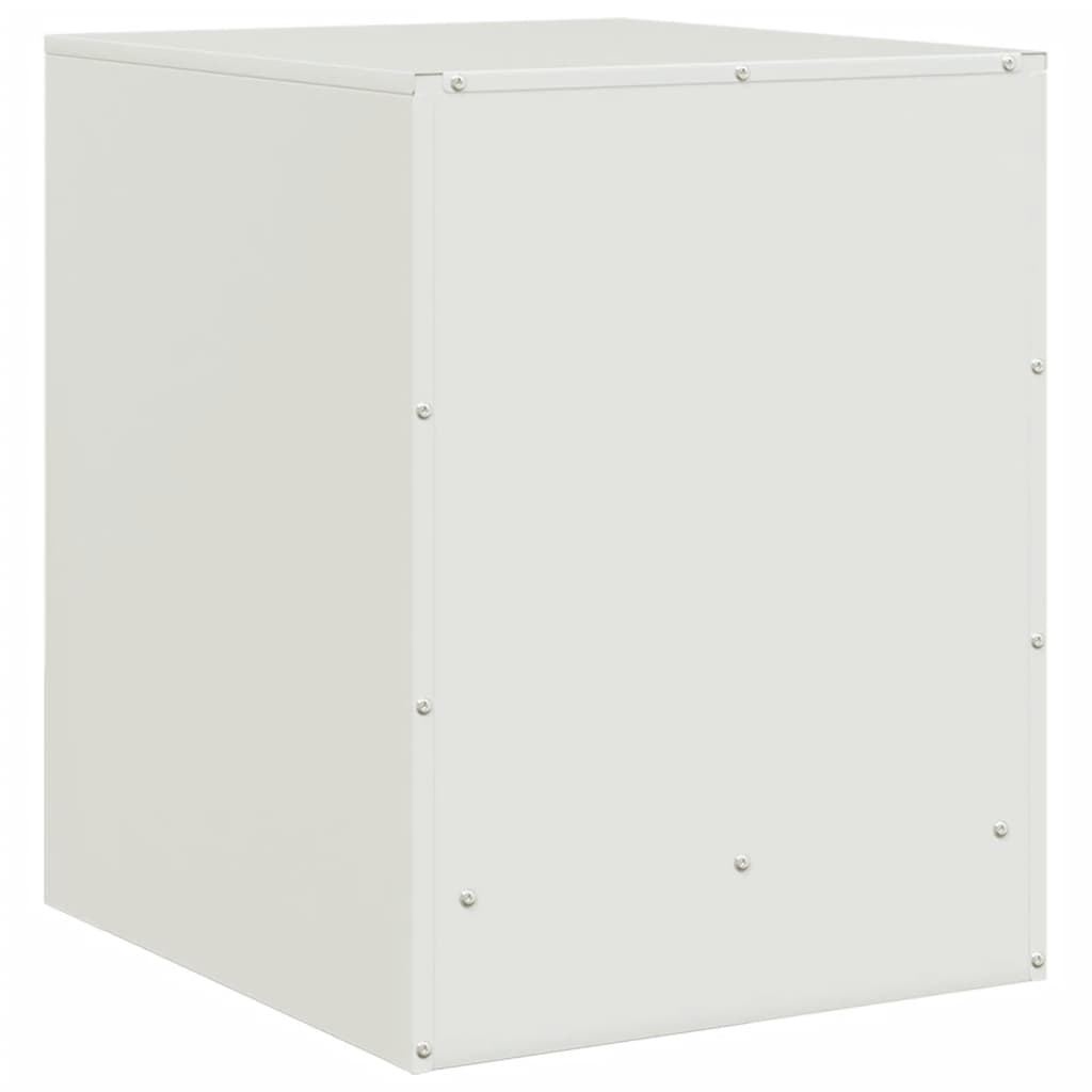vidaXL Szafki nocne, 2 szt., białe, 34,5x39x44 cm, stal