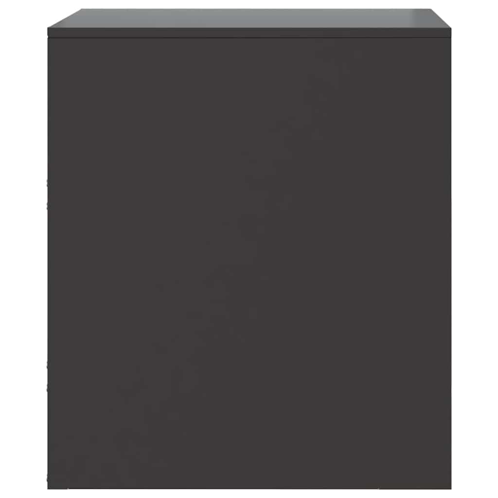 vidaXL Szafki nocne, 2 szt., czarne, 34,5x39x44 cm, stal