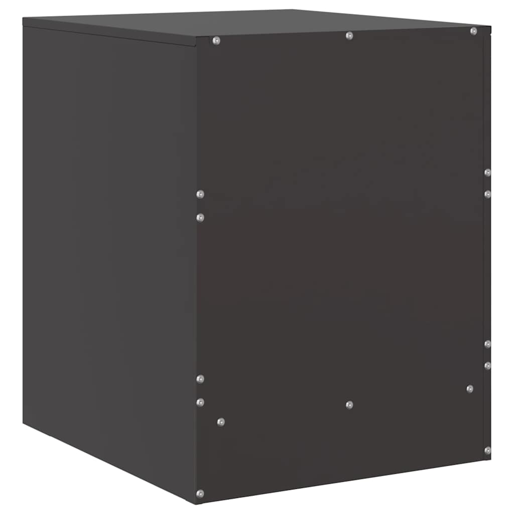vidaXL Szafki nocne, 2 szt., czarne, 34,5x39x44 cm, stal
