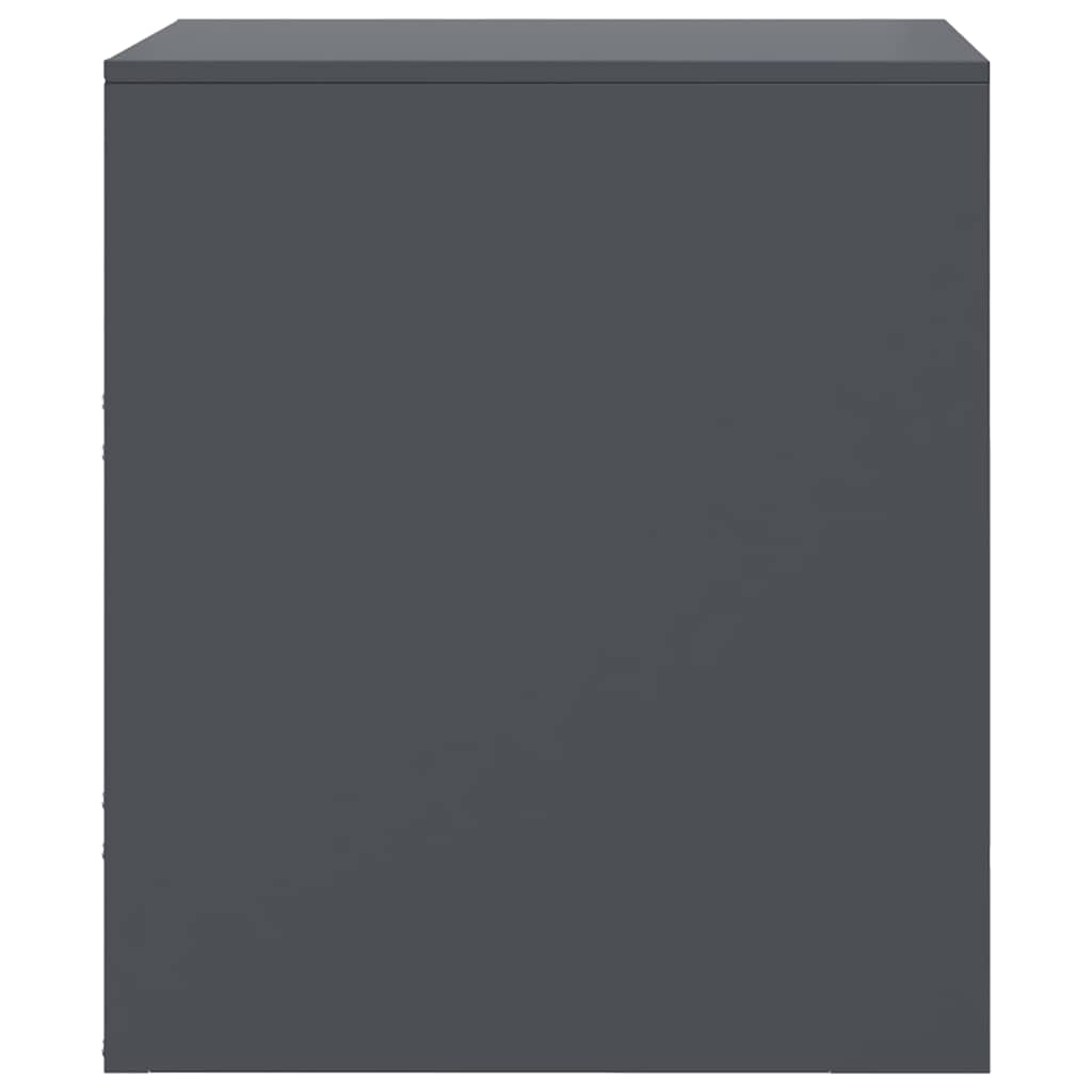 vidaXL Szafki nocne, 2 szt., antracytowe, 34,5x39x44 cm, stal