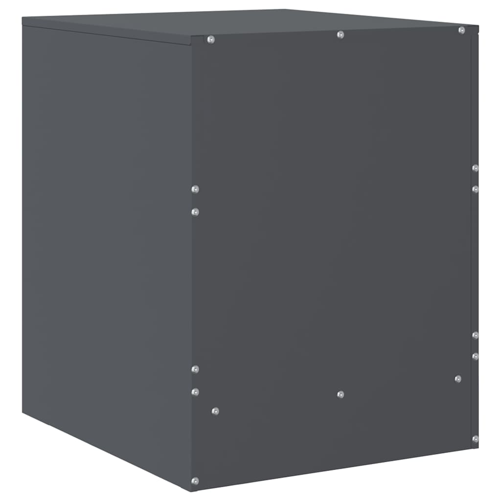 vidaXL Szafki nocne, 2 szt., antracytowe, 34,5x39x44 cm, stal