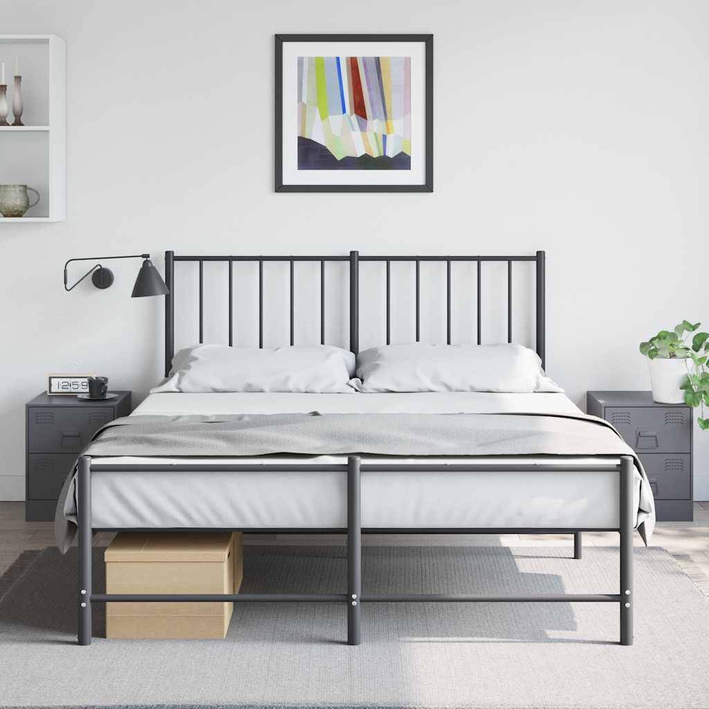 vidaXL Szafki nocne, 2 szt., antracytowe, 34,5x39x44 cm, stal