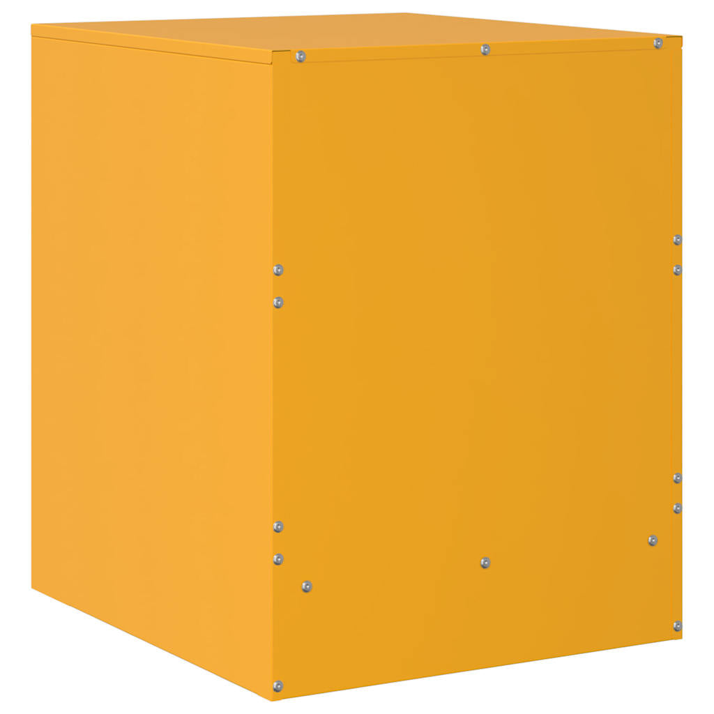 vidaXL Szafki nocne, 2 szt., żółte, 34,5x39x44 cm, stal