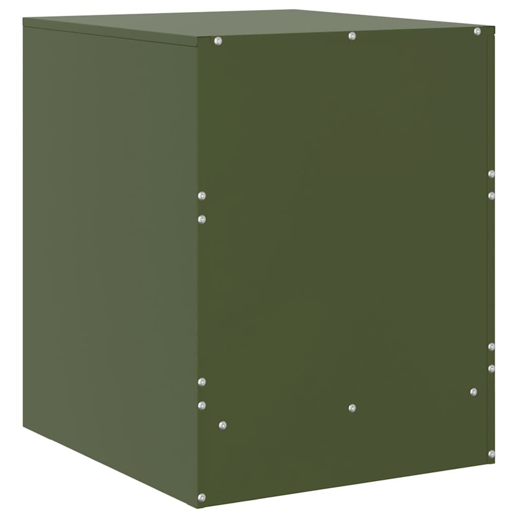 vidaXL Szafki nocne, 2 szt., zielone, 34,5x39x44 cm, stal