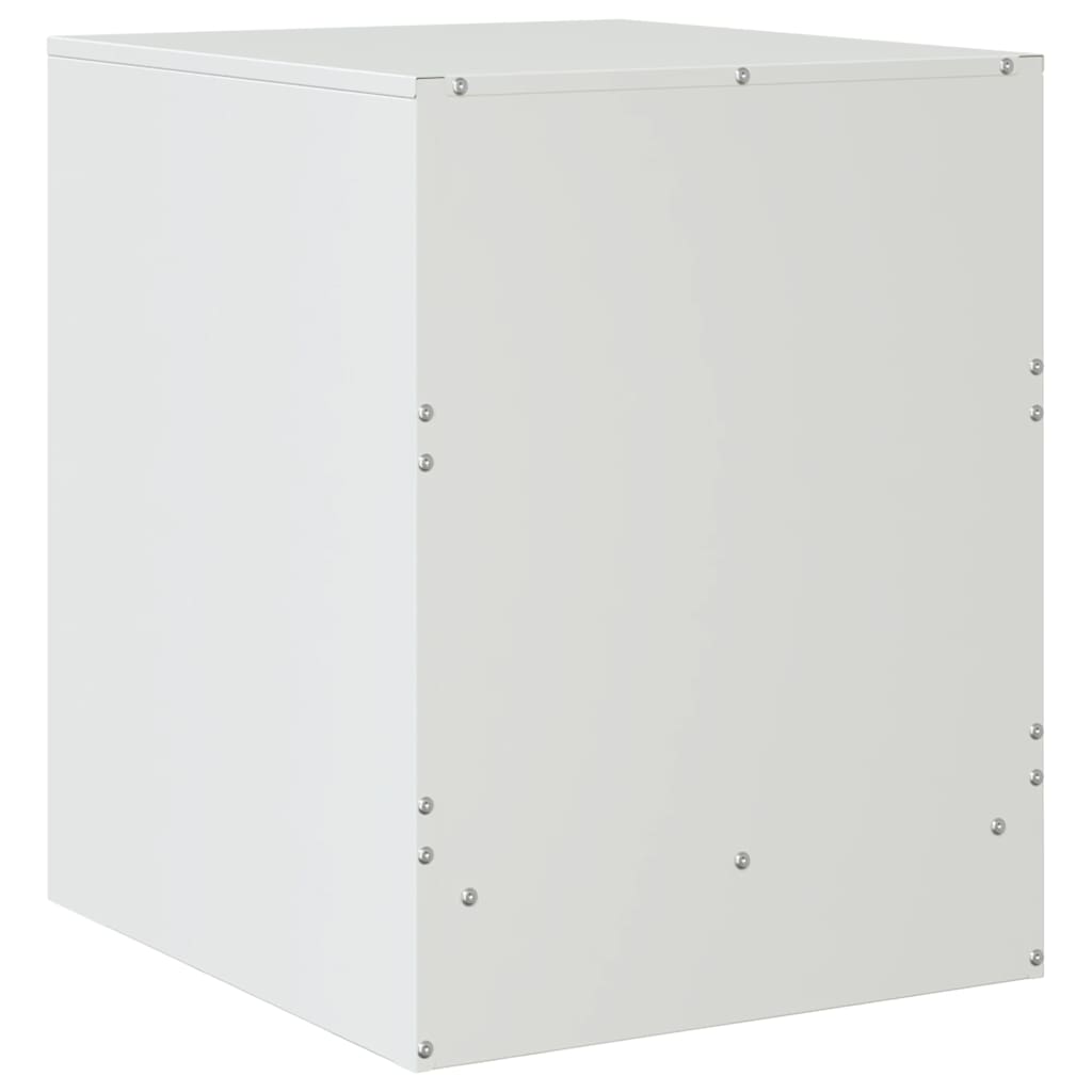 vidaXL Szafki nocne, 2 szt., białe, 34,5x39x44 cm, stal