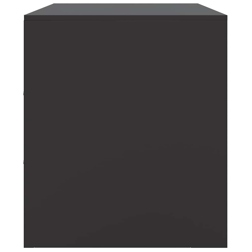 vidaXL Szafki pod telewizor, 2 szt., czarne, 67x39x44 cm, stalowe